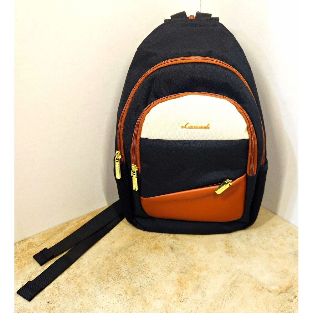 Lovevook Convertible Sling Backpack Crossbody Bag Travel Purse Black Brown Cream